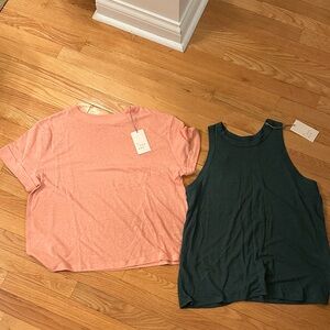 a new day Short Sleeve Tops in Coral and Teal
